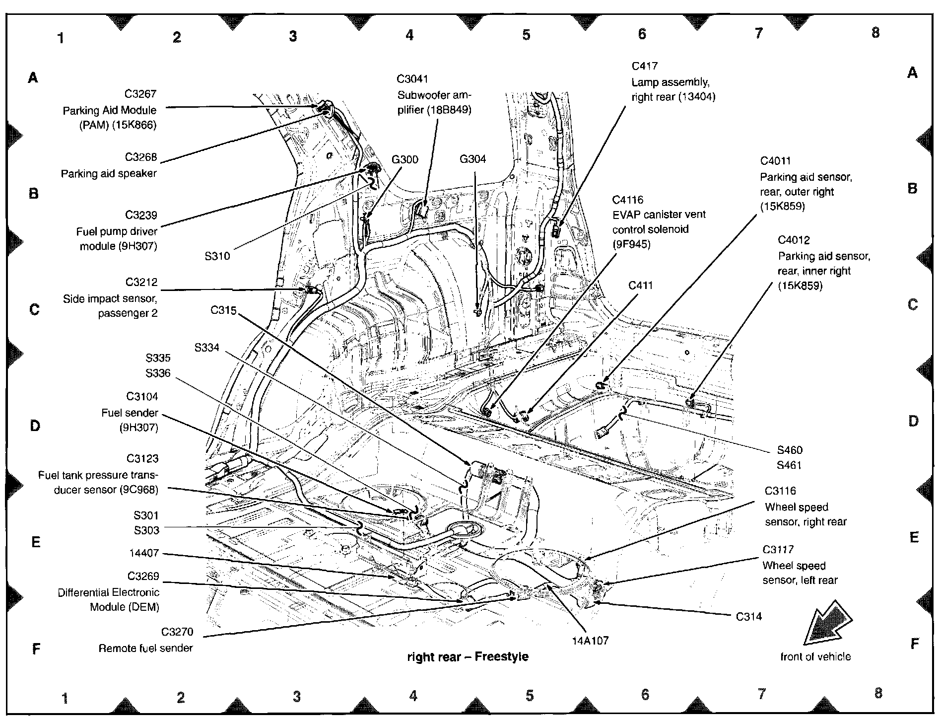 Factory diagram — Parking Assist Control Module