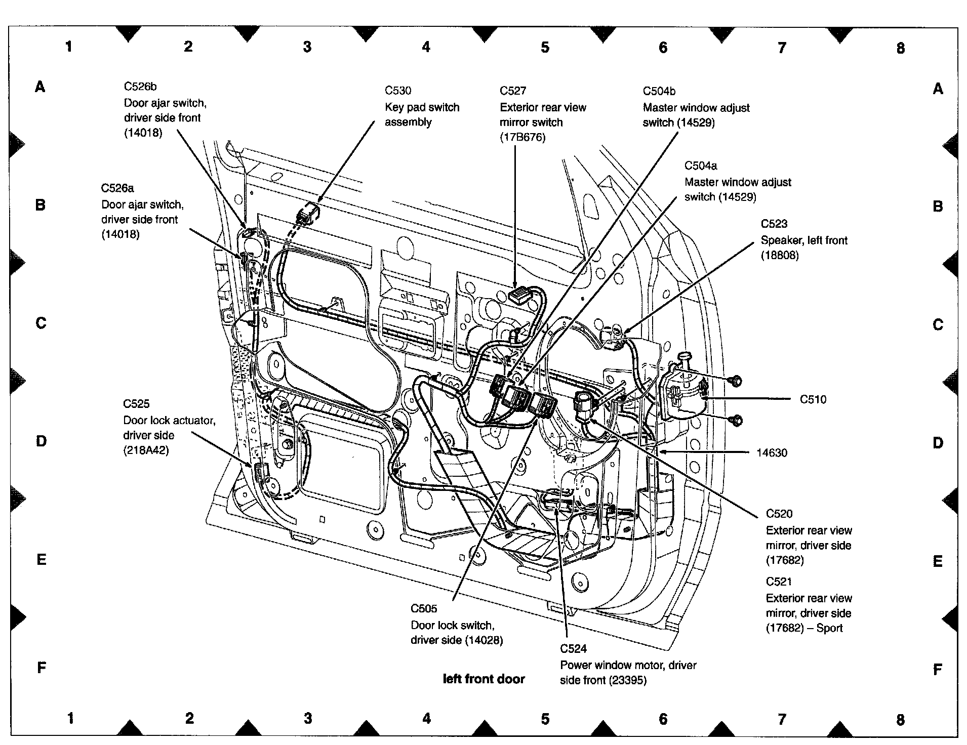 Factory diagram — Power Door Lock Actuator