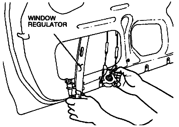 Factory diagram — Front Door Window Regulator