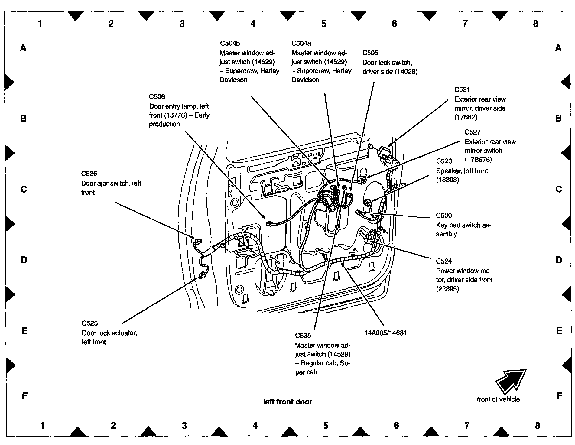 Factory diagram — Power Door Lock Actuator
