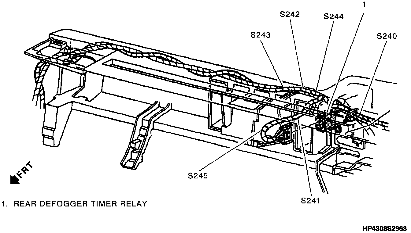 Factory diagram — Heated Glass Element Relay