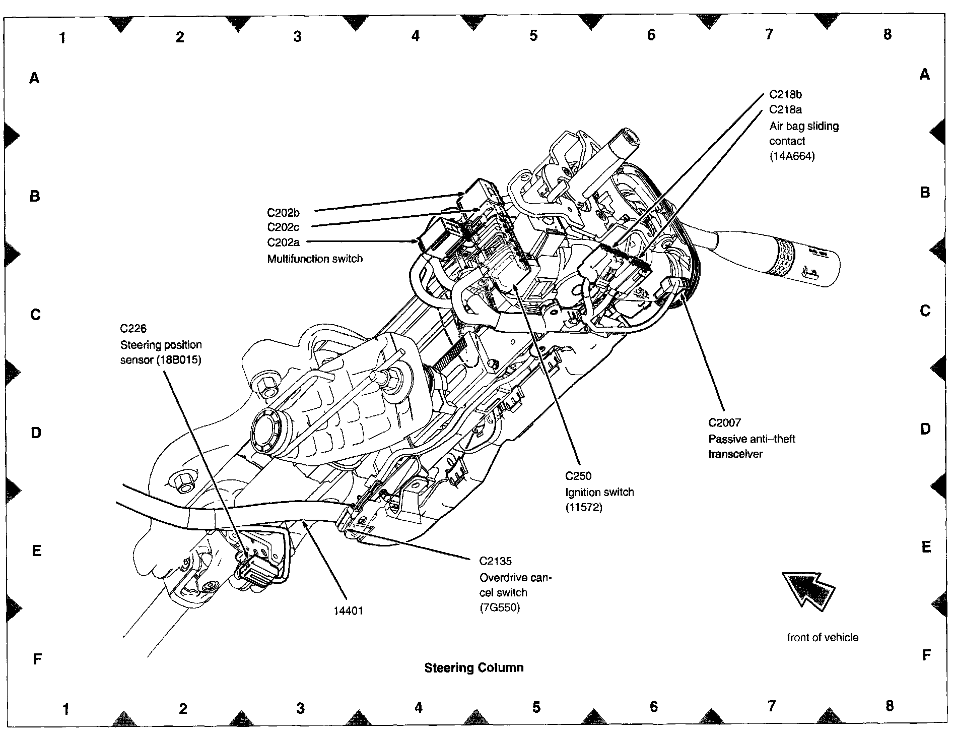Factory diagram — Turn Signal Switch