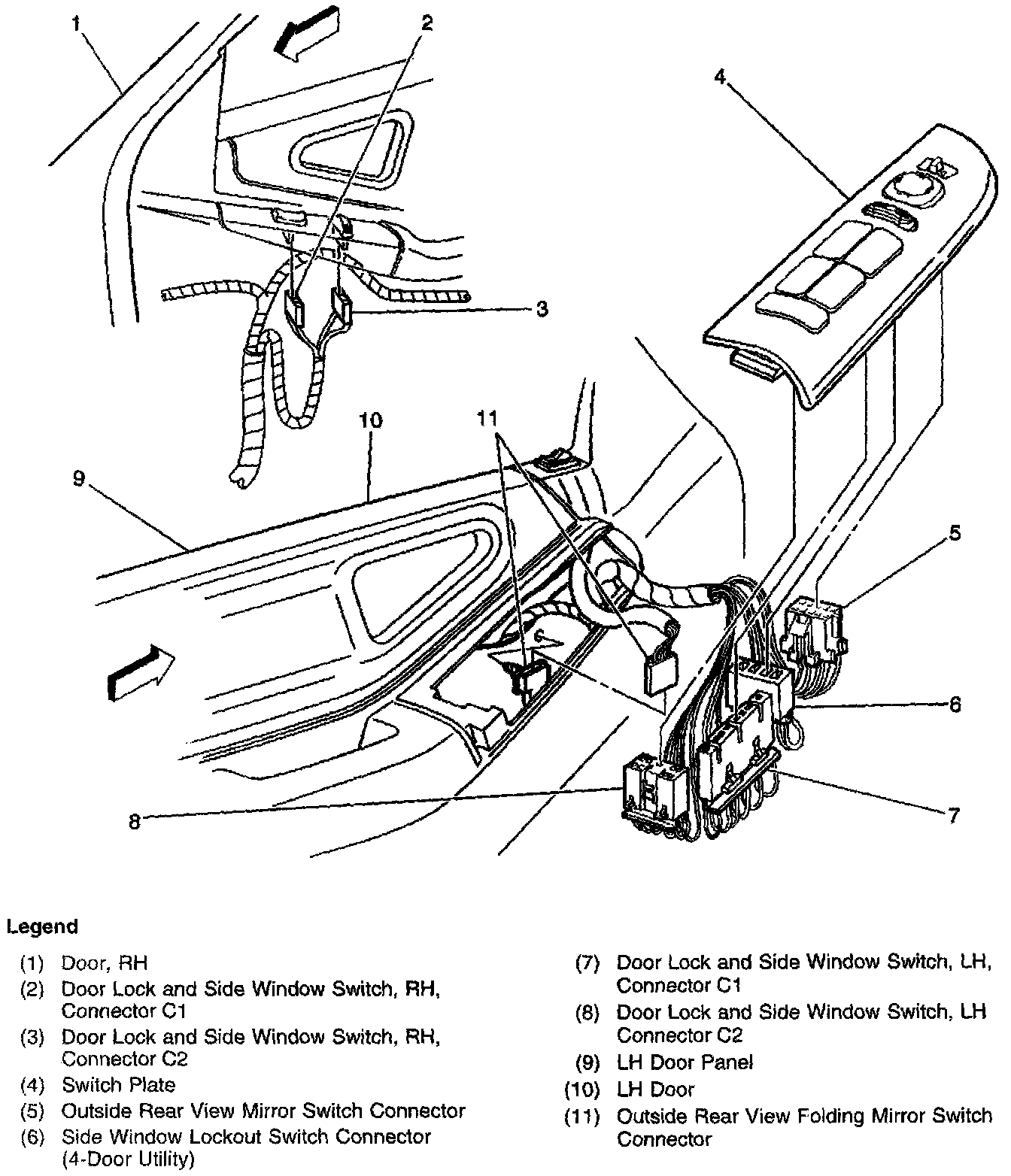 Factory diagram — Connector Locations
