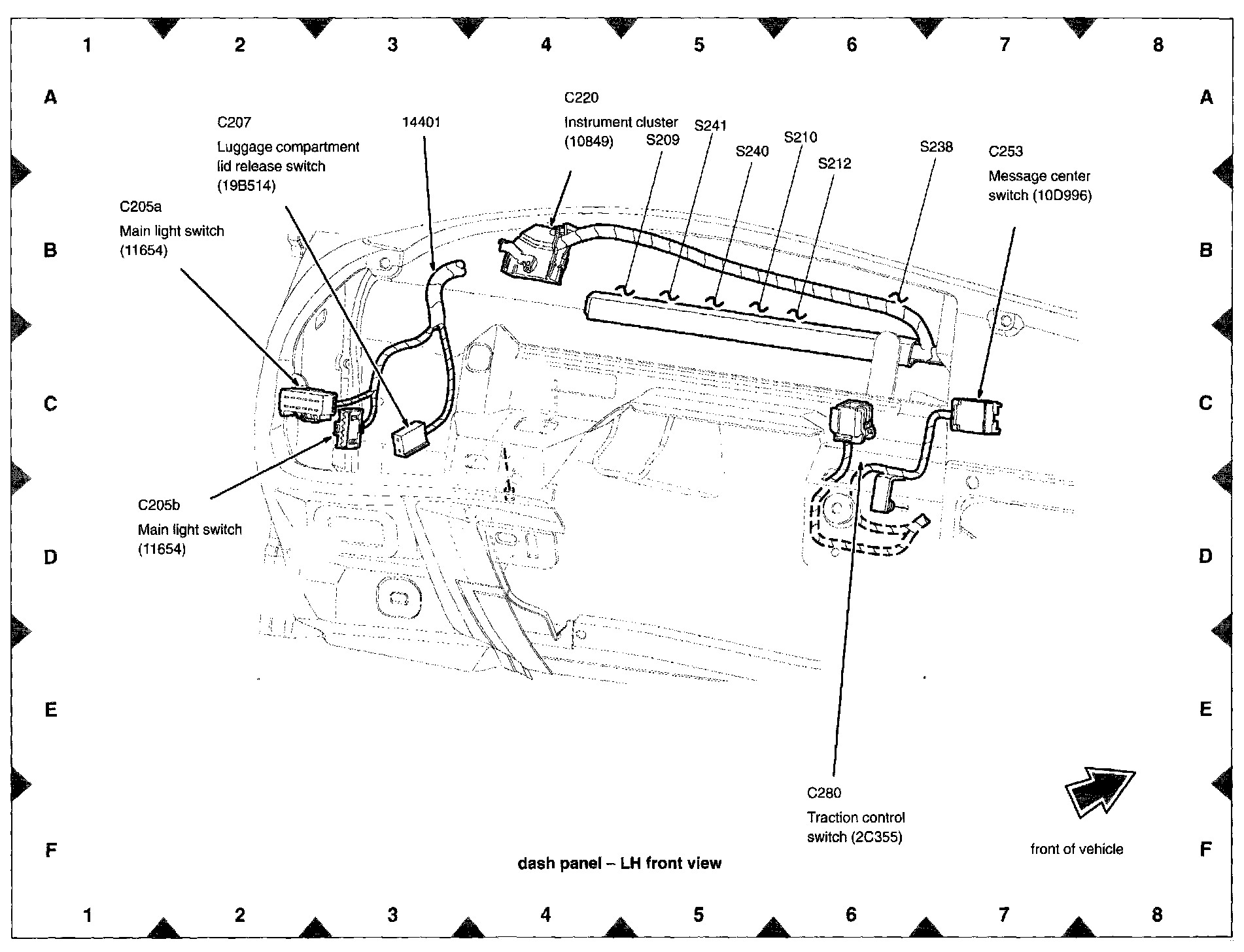 Factory diagram — Headlamp Switch