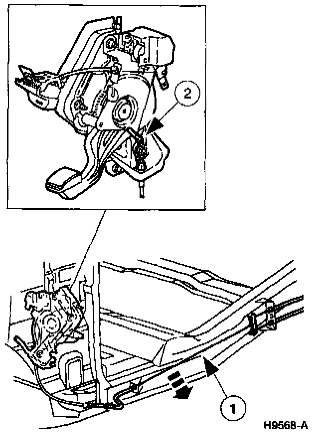 Factory diagram — Parking Brake Cable