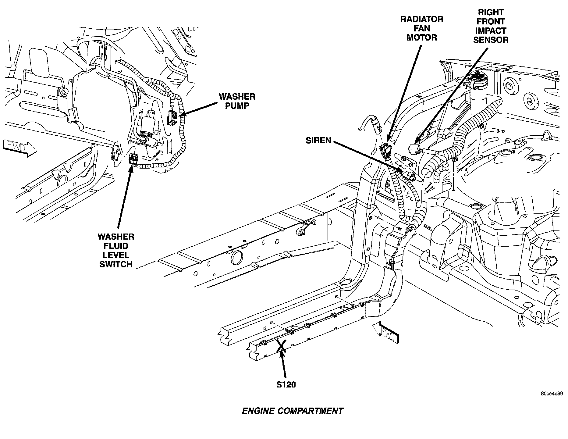 Factory diagram — Washer Fluid Level Switch