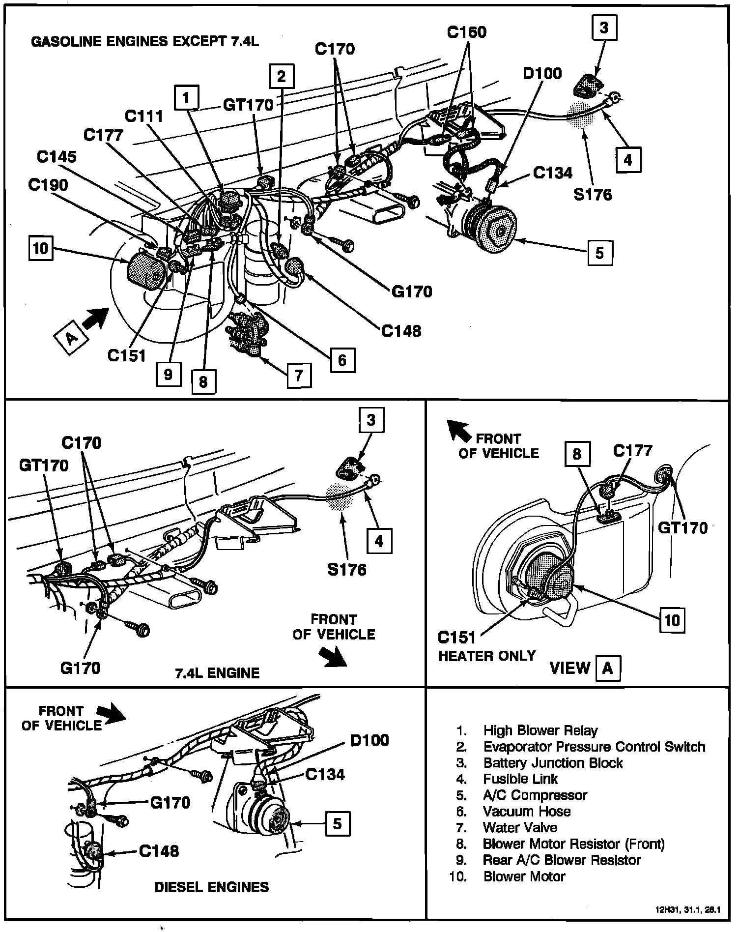 Factory diagram — Blower Motor Relay