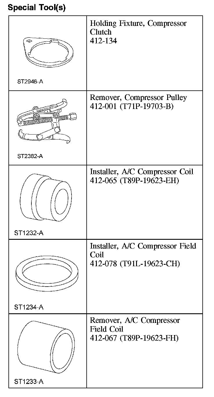 Factory diagram — Compressor Clutch Coil
