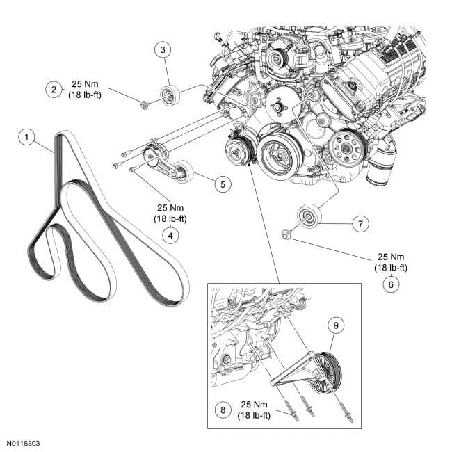 Factory diagram — Drive Belt