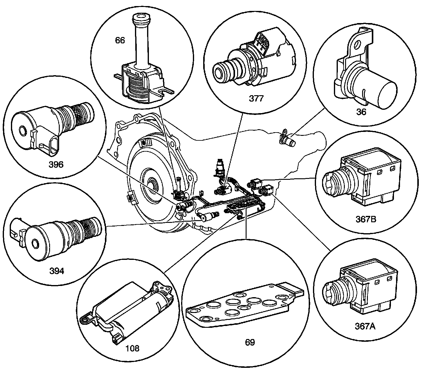 Factory diagram — 4T65-E Automatic Transmission