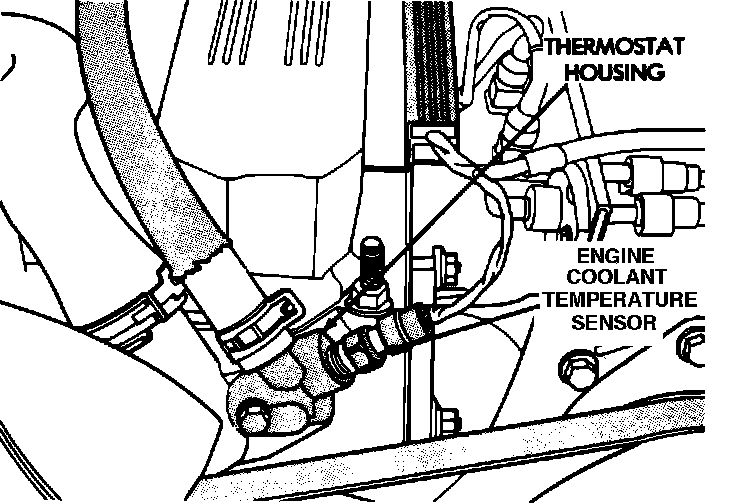 Factory diagram — Coolant Temperature Sensor/Switch (For Computer)