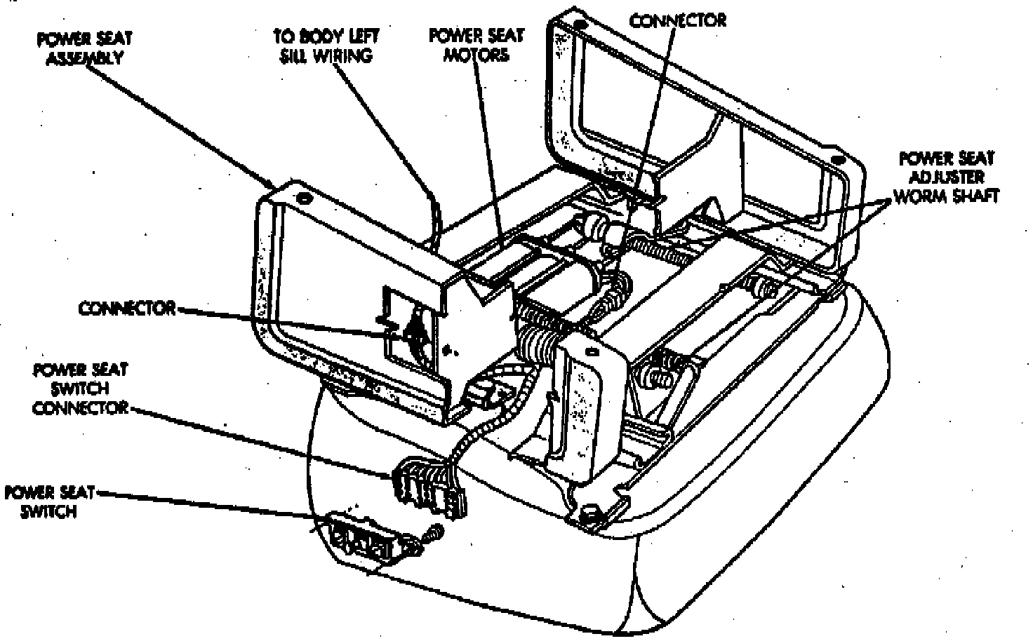 Factory diagram — Power Seat Switch