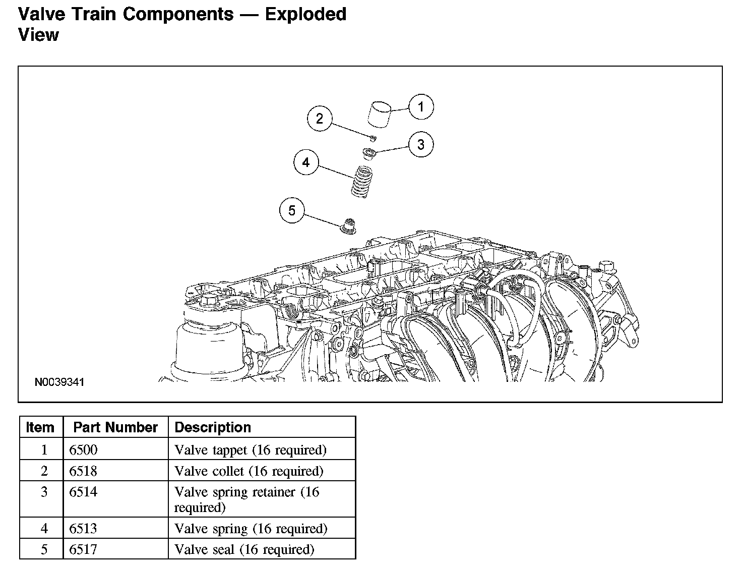 Factory diagram — Lifter / Lash Adjuster