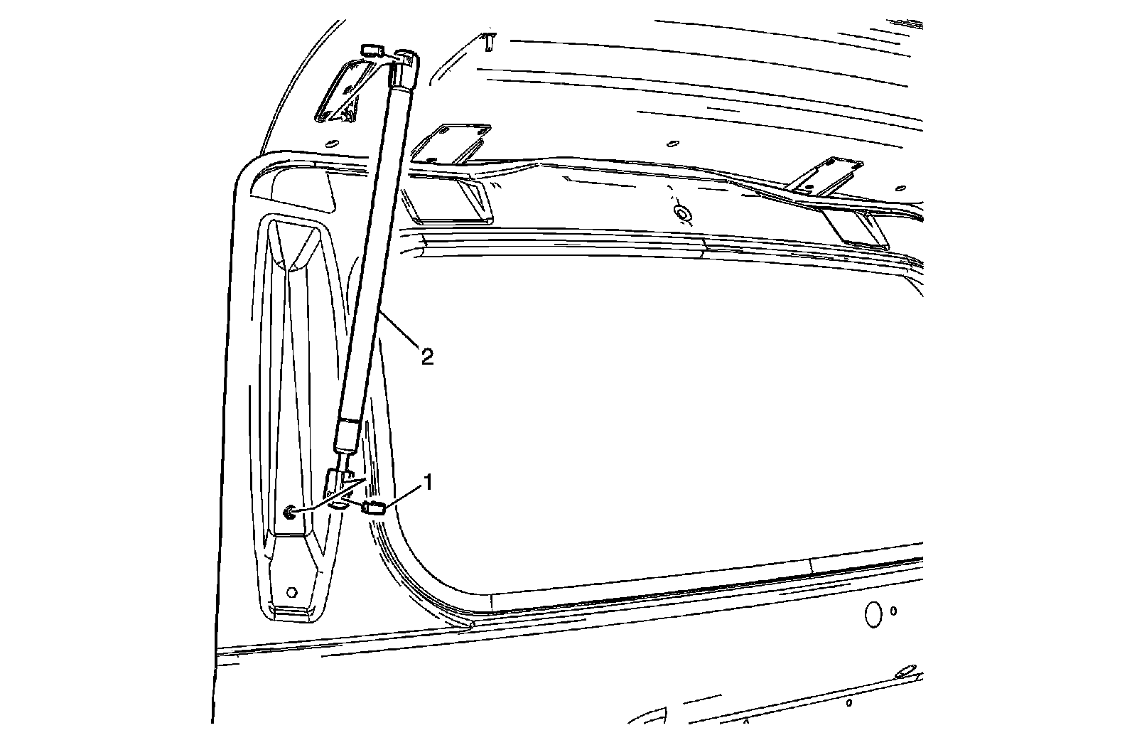 Factory diagram — Trunk / Liftgate Shock / Support