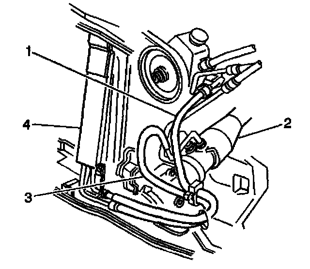 Factory diagram — Power Steering Line/Hose