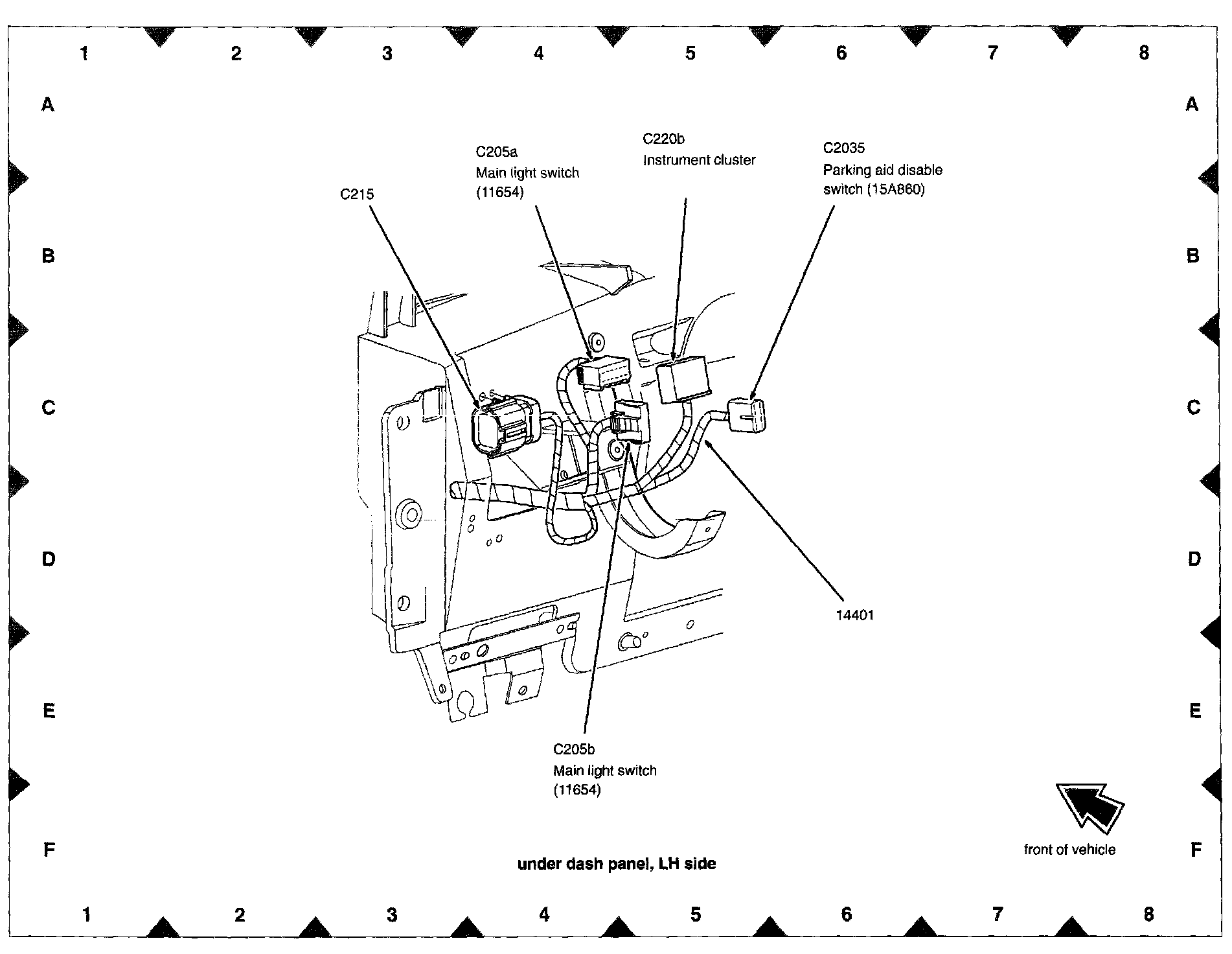 Factory diagram — Headlamp Switch