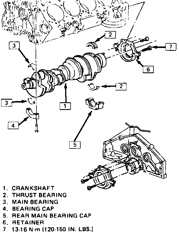 Factory diagram — Rear Crankshaft Main Bearing Seal