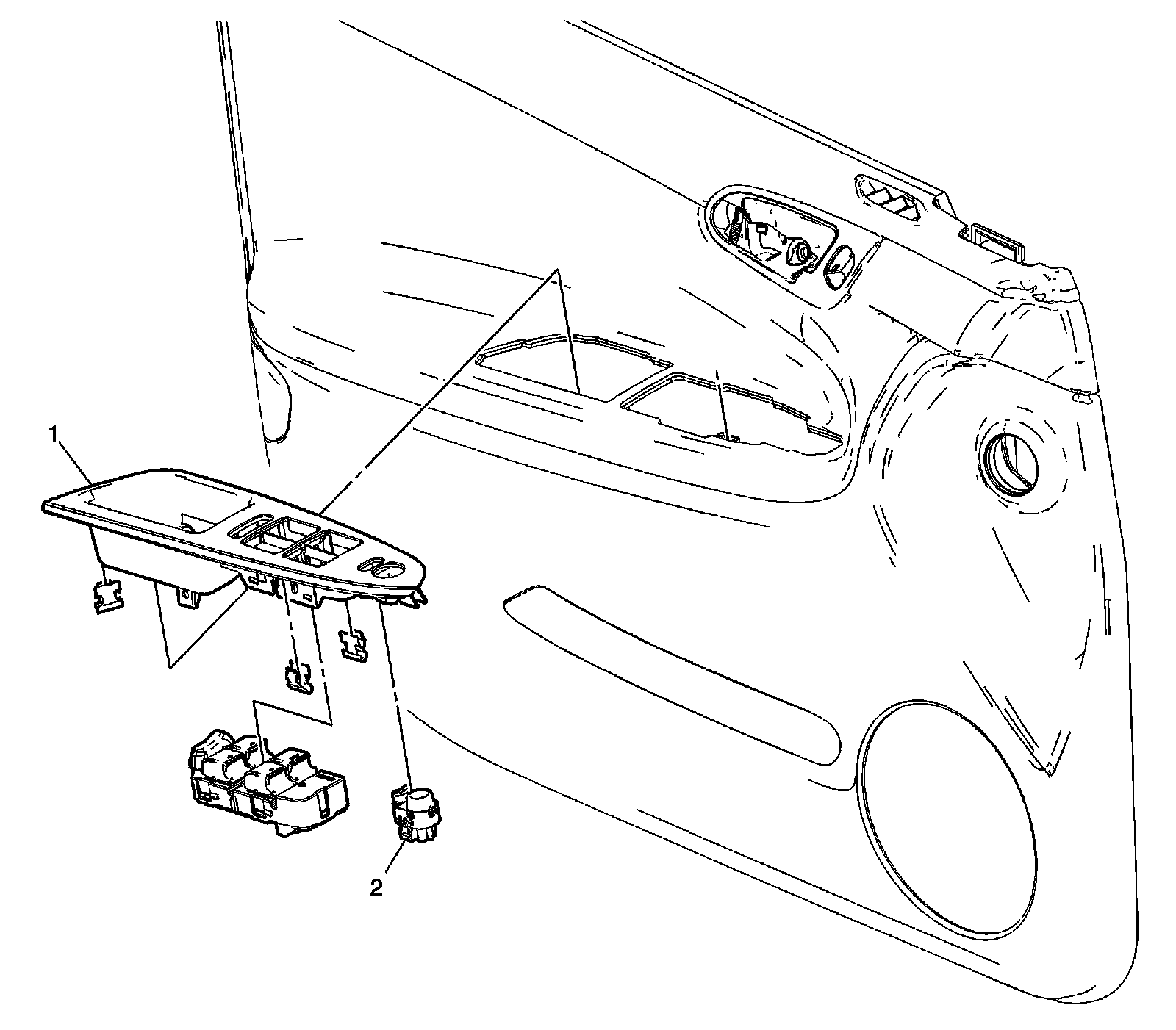 Factory diagram — Power Mirror Switch