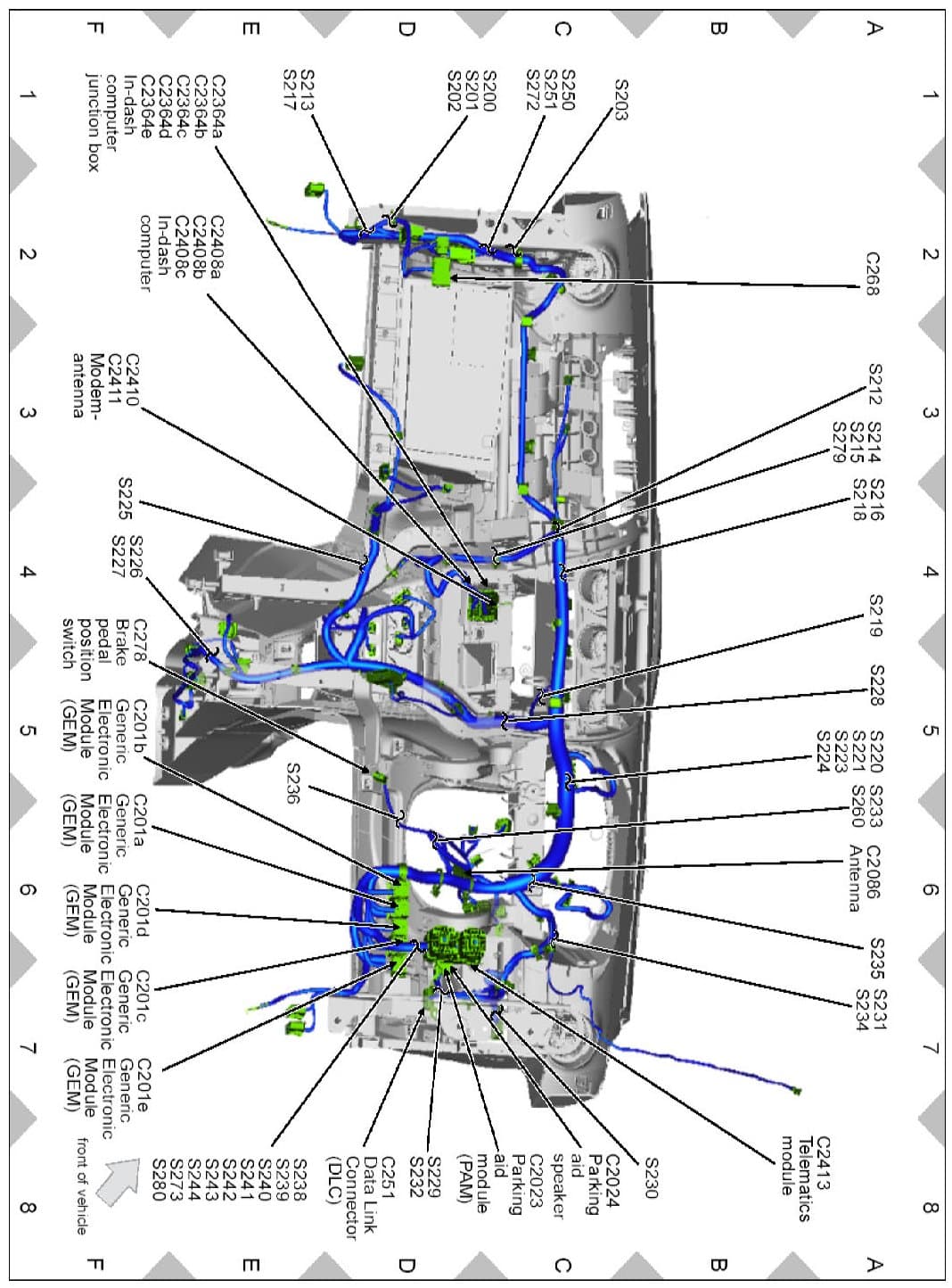 Factory diagram — Parking Assist Control Module