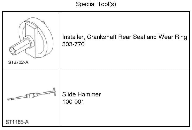 Factory diagram — Rear Crankshaft Main Bearing Seal