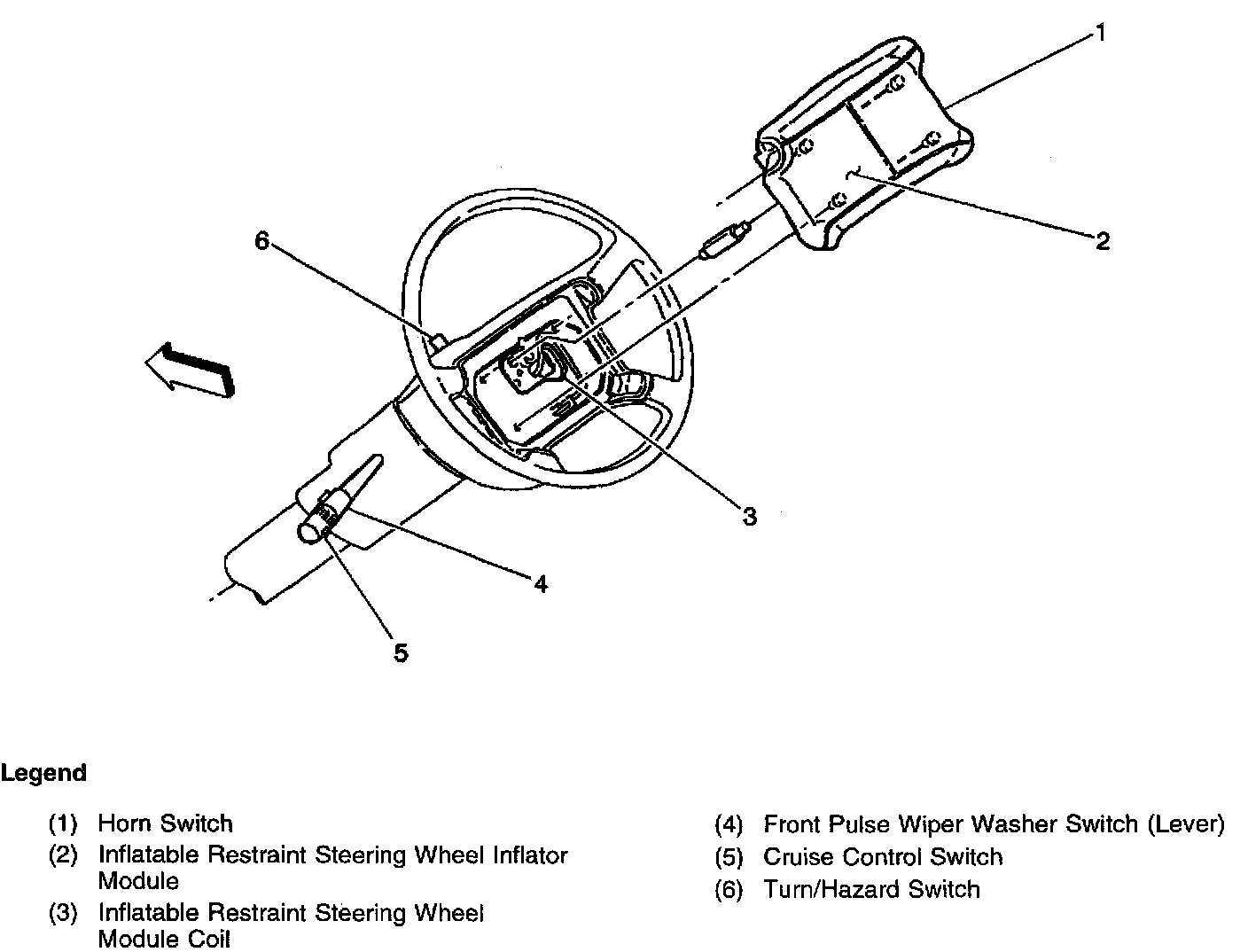 Factory diagram — Turn Signal Switch