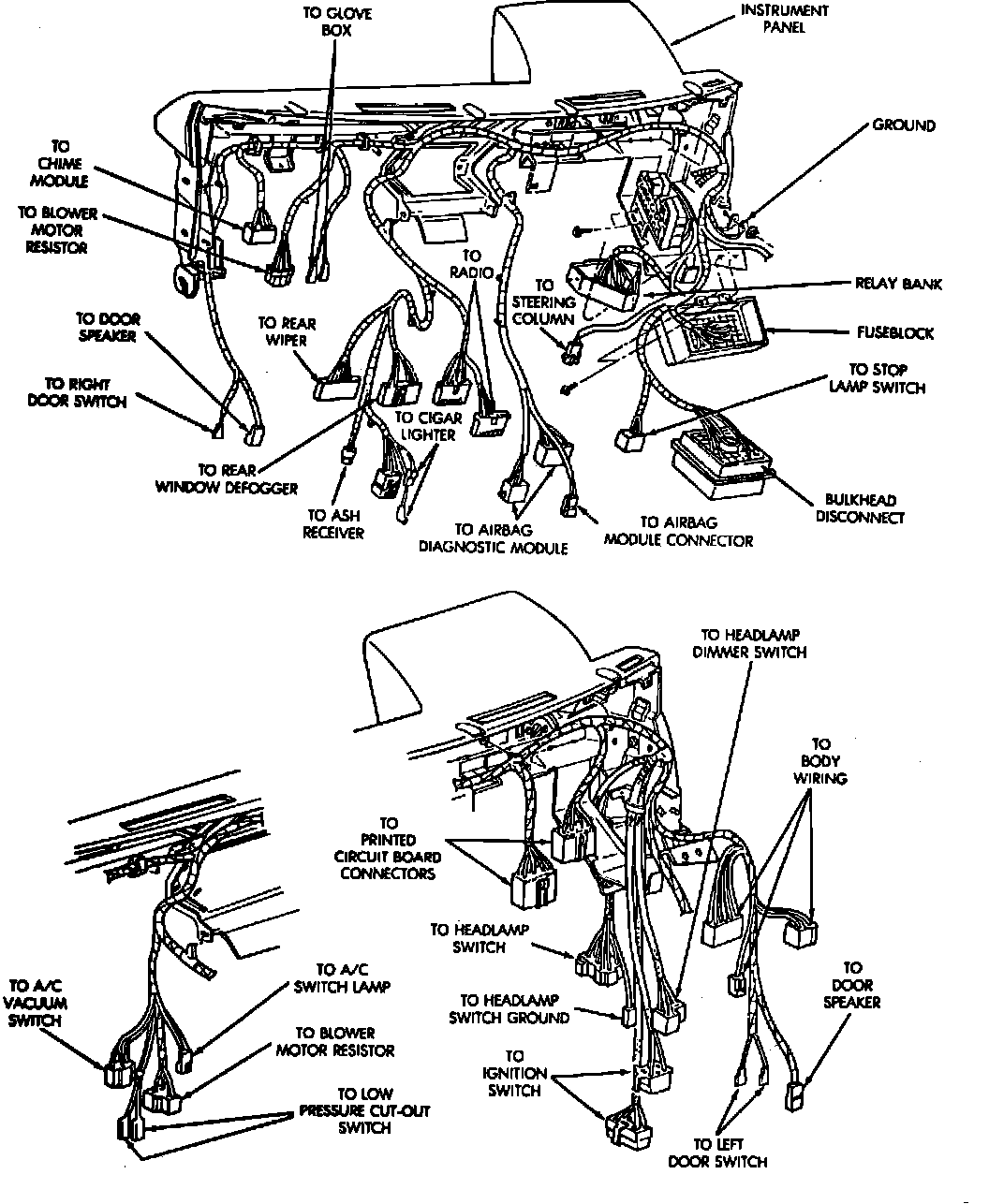 Factory diagram — Headlamp Dimmer Switch