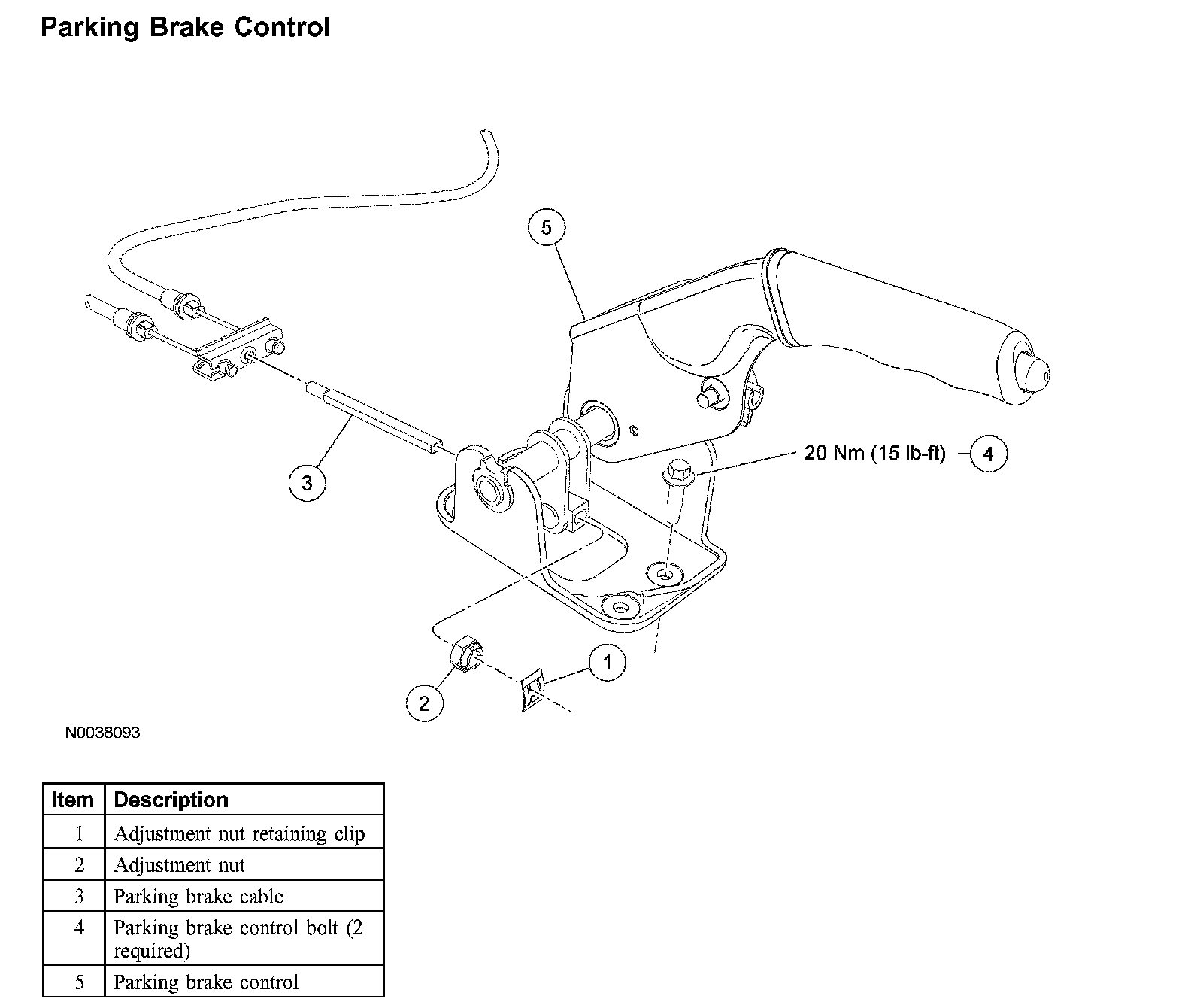 Factory diagram — Parking Brake Control