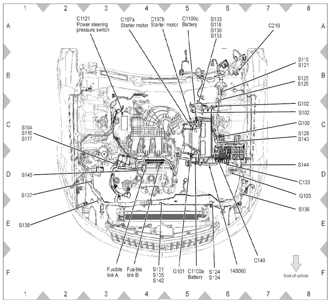 Factory diagram — Power Steering Pressure Switch