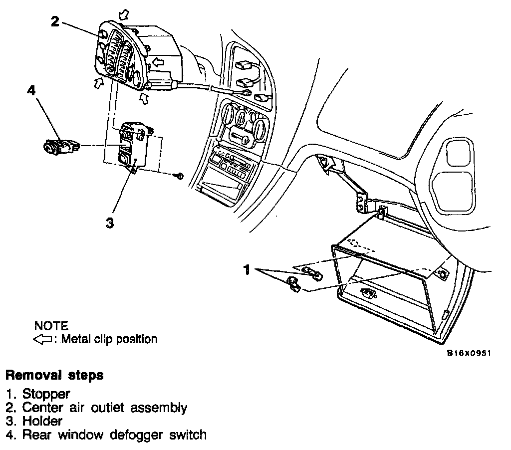 Factory diagram — Heated Glass Element Switch