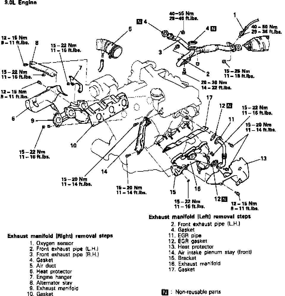 Factory diagram — Exhaust Manifold