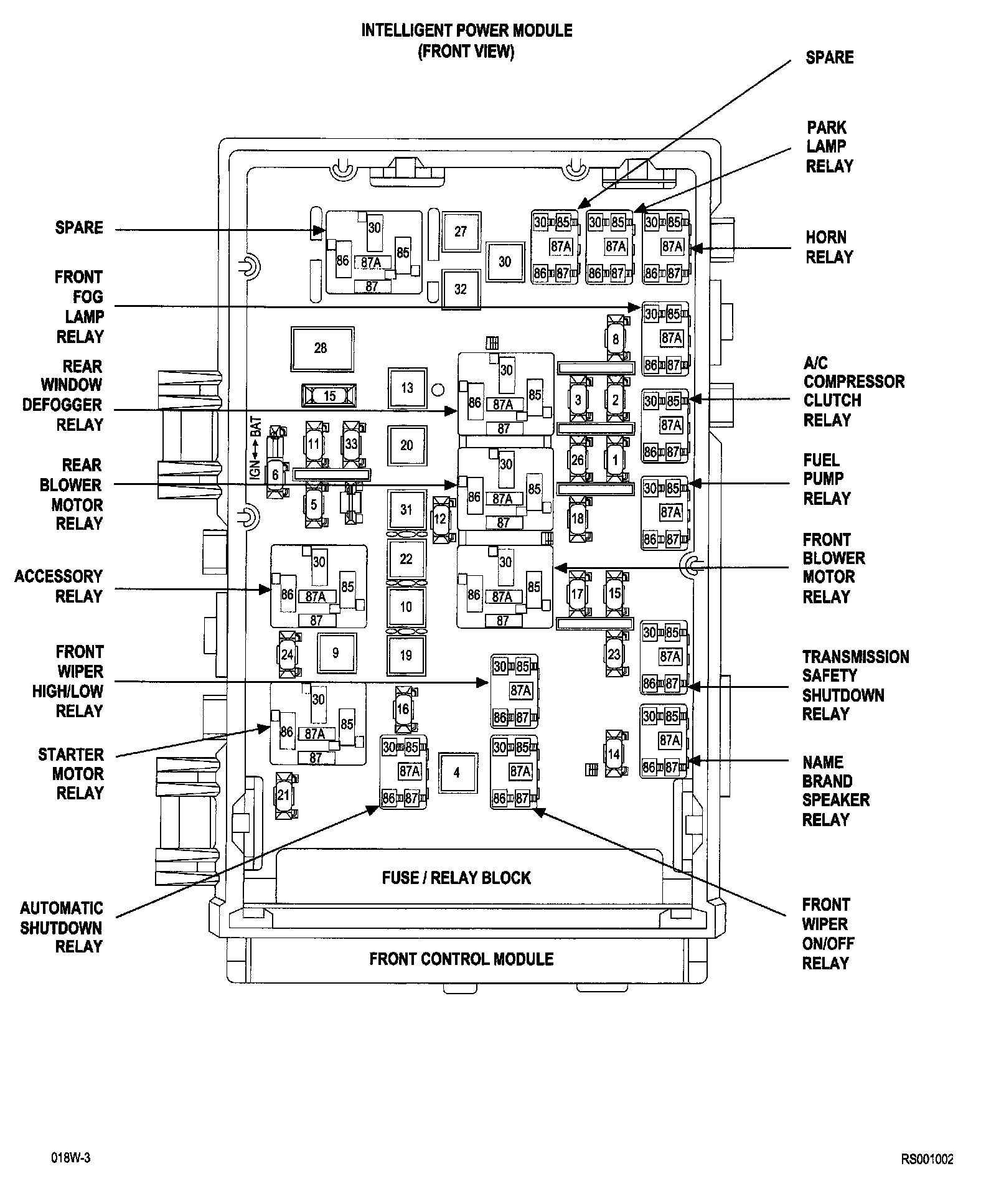 Factory diagram — Fog/Driving Lamp Relay