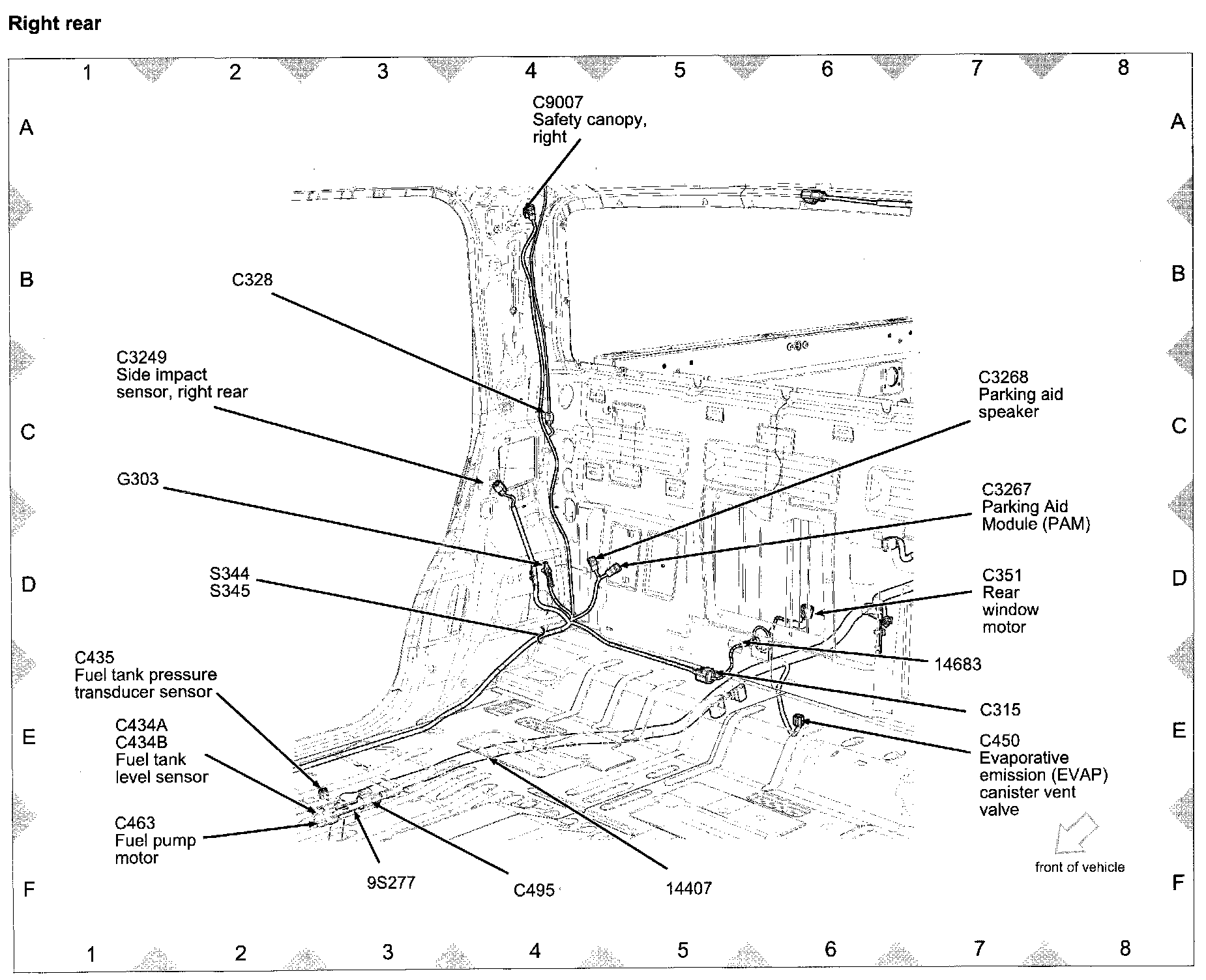 Factory diagram — Parking Assist Control Module