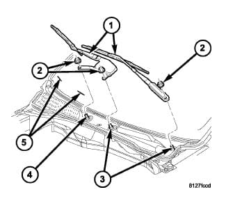 Factory diagram — Wiper Arm - Removal