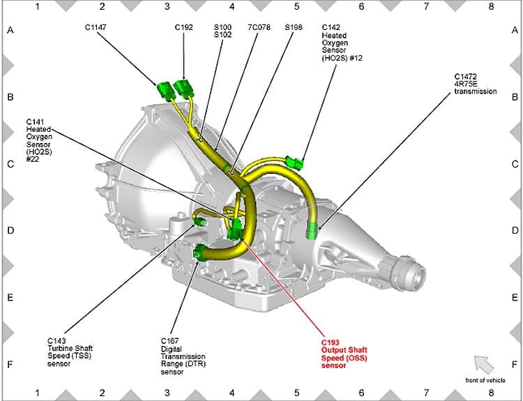 Factory diagram — Transmission Speed Sensor