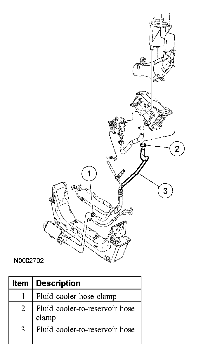 Factory diagram — Power Steering Line/Hose