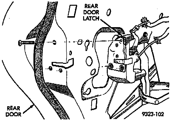 Factory diagram — Rear Door Latch