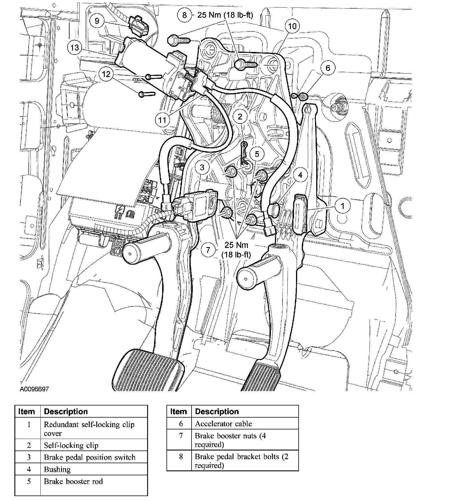 Factory diagram — Brake Pedal Assy