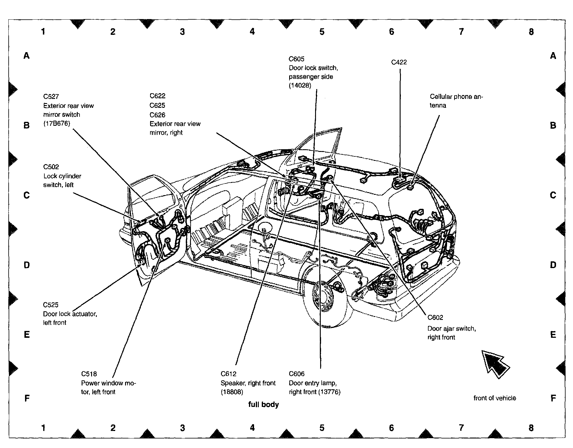 Factory diagram — Power Mirror Switch