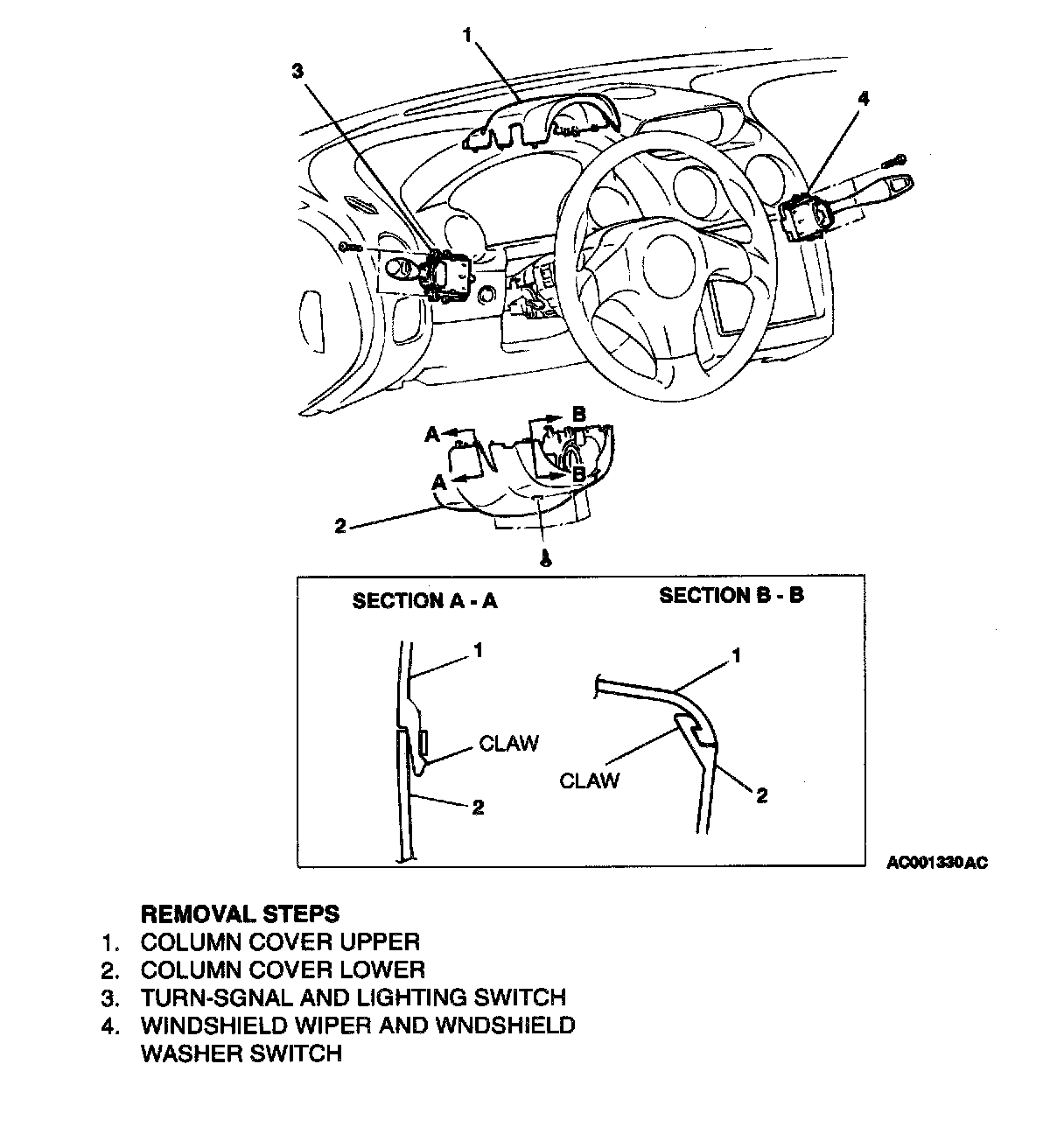 Factory diagram — Combination Switch