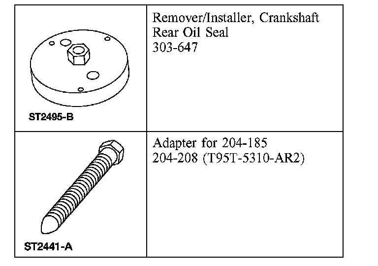 Factory diagram — Rear Crankshaft Main Bearing Seal