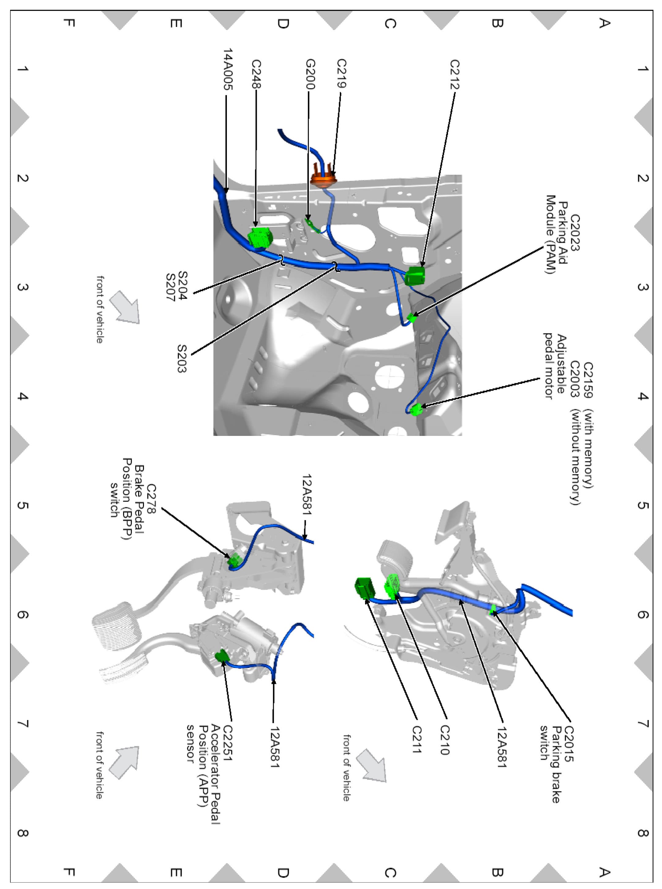 Factory diagram — Parking Assist Control Module