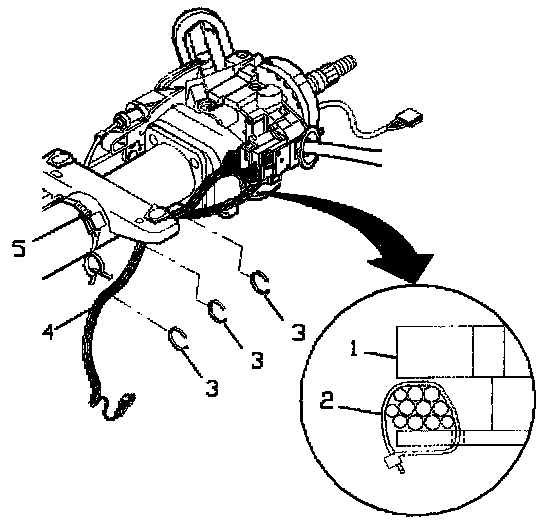 Factory diagram — Clockspring Assembly / Spiral Cable