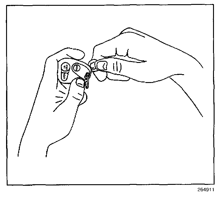 Factory diagram — Keyless Entry Transmitter Battery