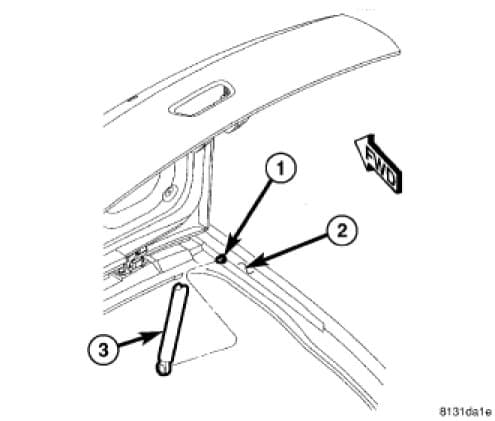Factory diagram — Trunk / Liftgate Shock / Support