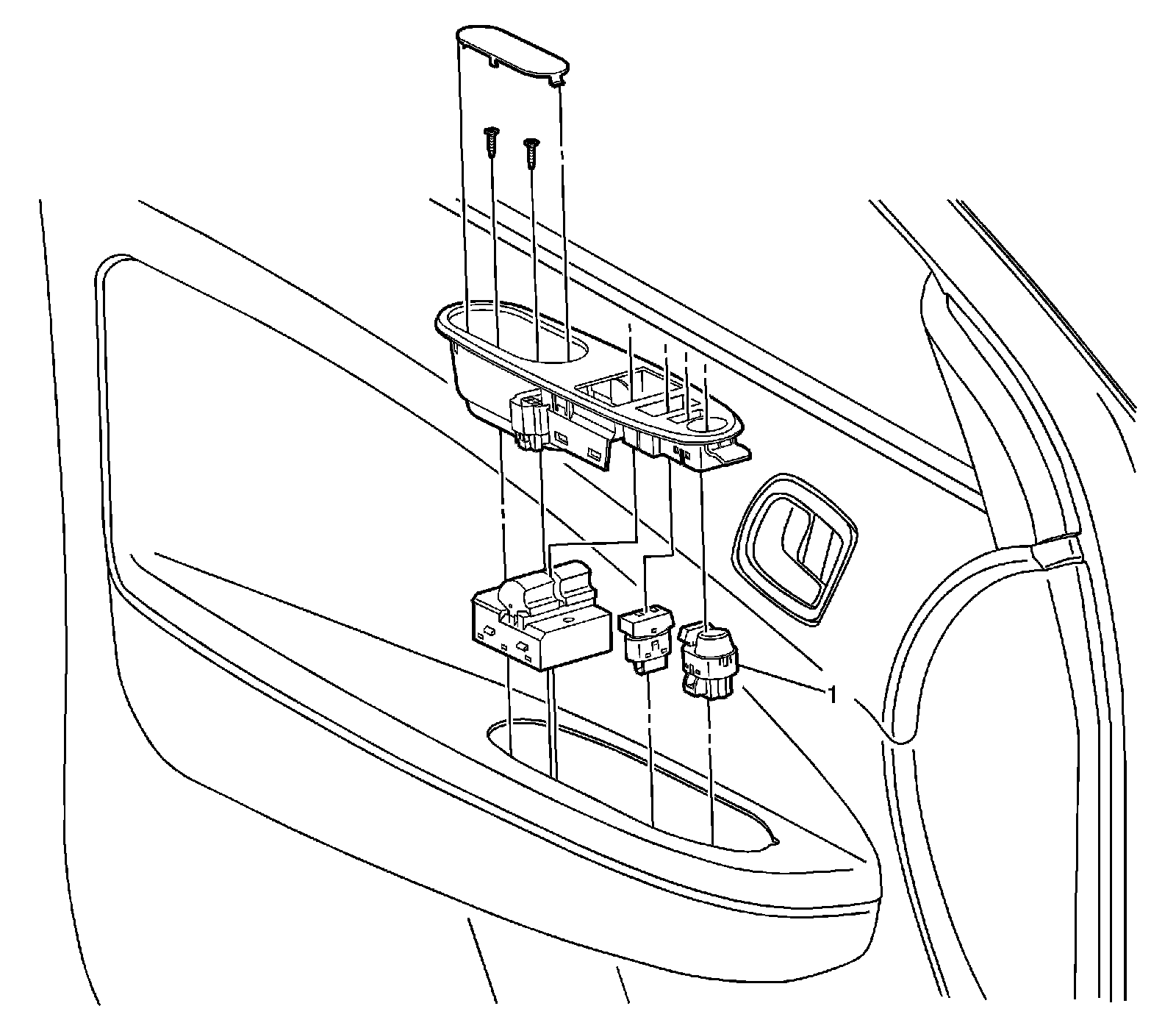 Factory diagram — Power Mirror Switch