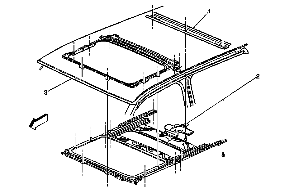 Factory diagram — Sunroof / Moonroof Motor