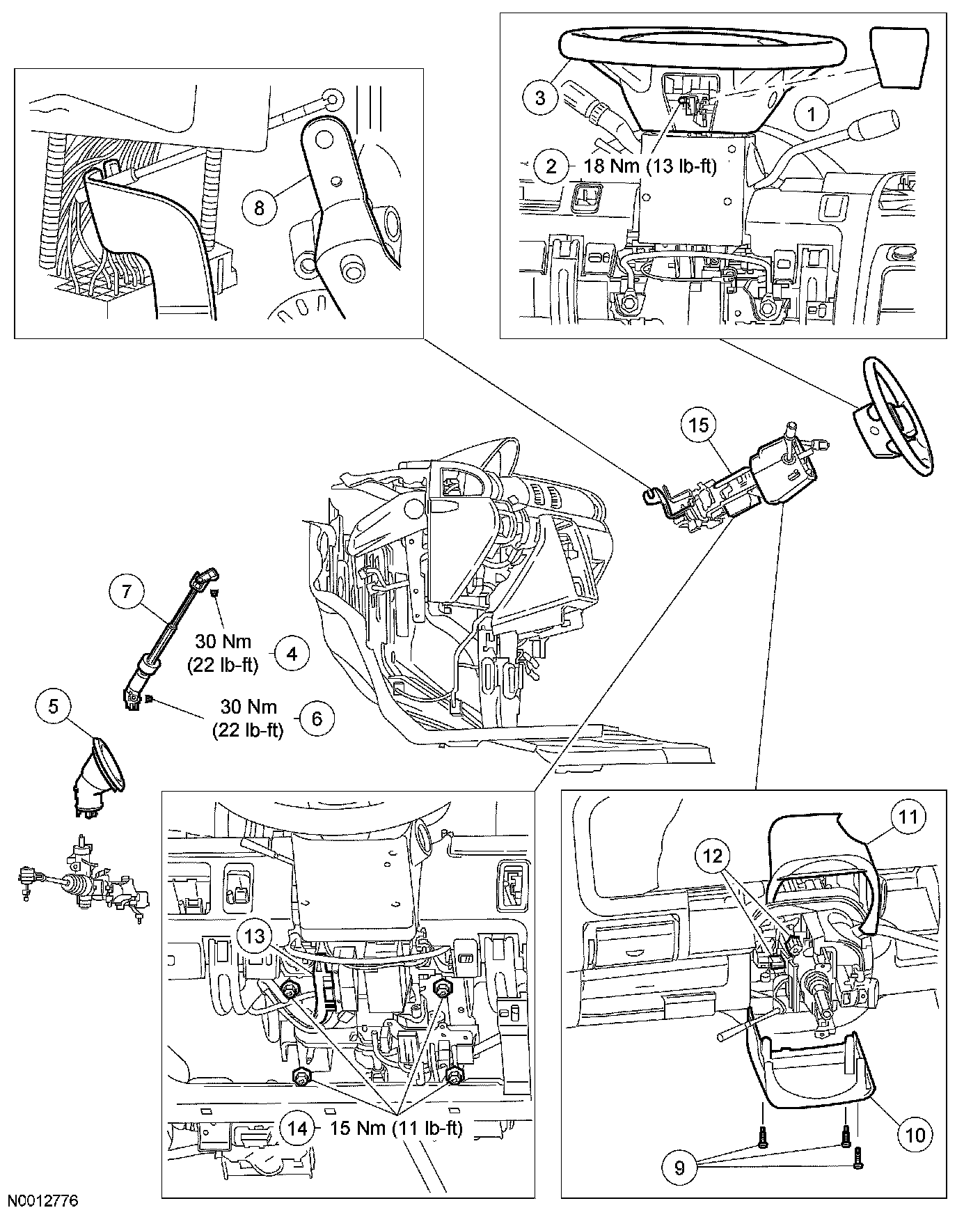 Factory diagram — Steering Shaft