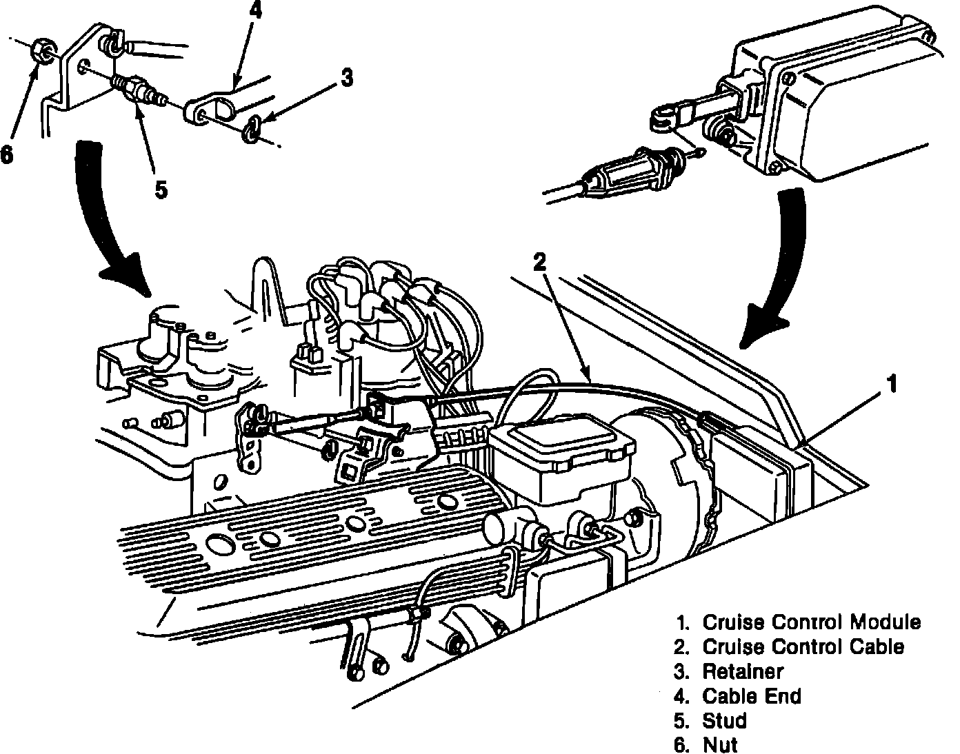 Factory diagram — Cruise Control Servo Cable