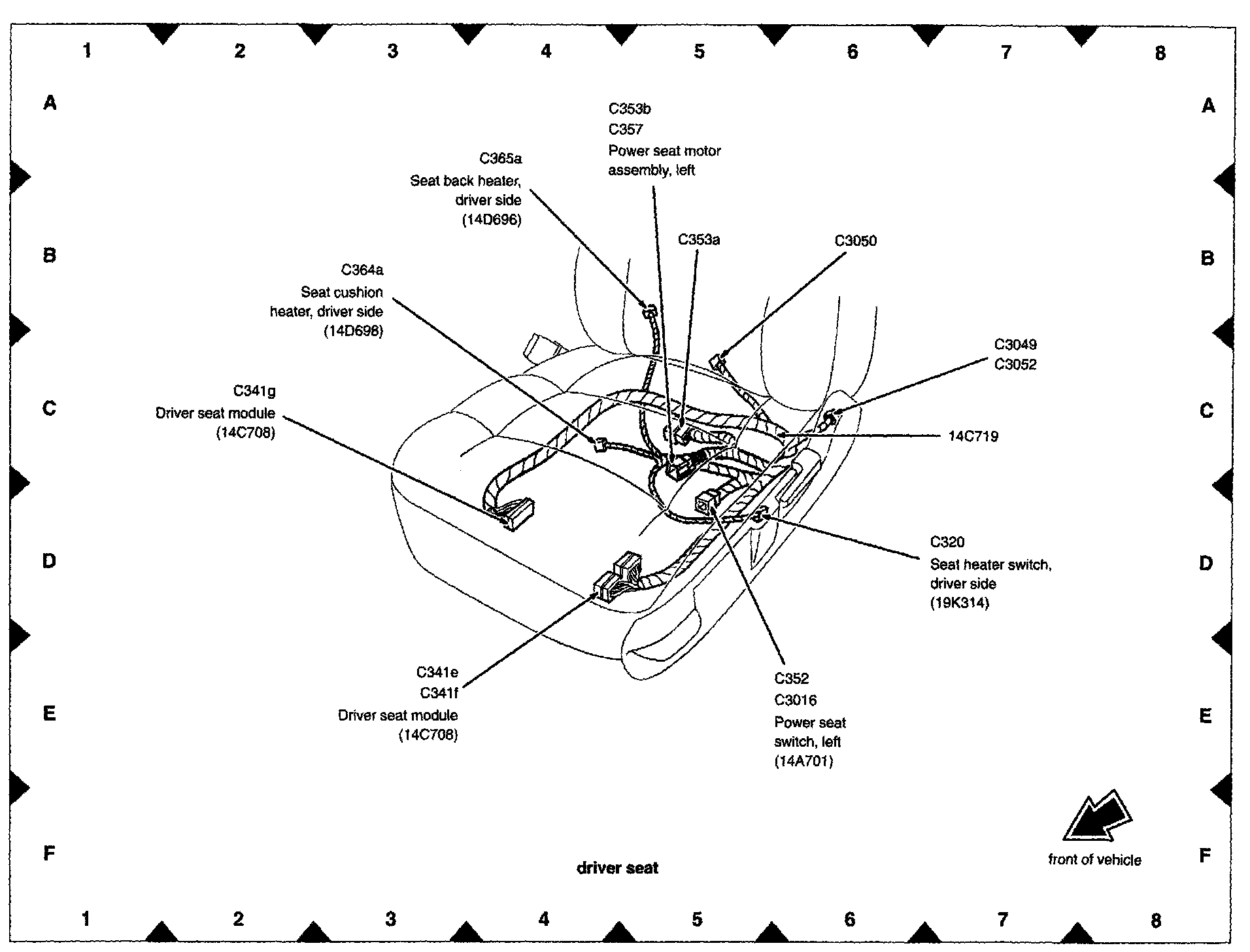 Factory diagram — Power Seat Switch