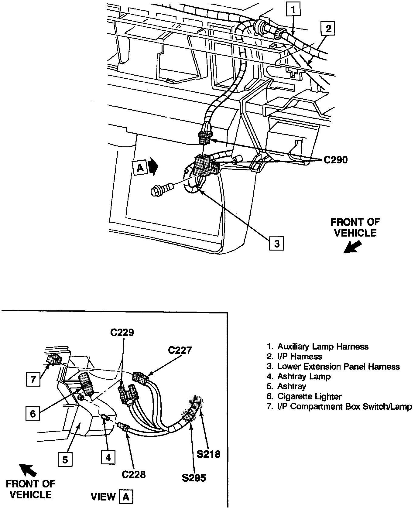 Factory diagram — Instrument Panel Bulb